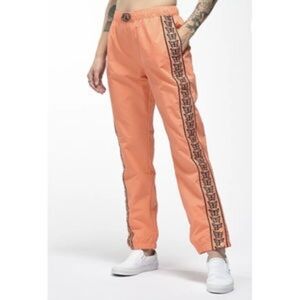 Petals by Petals by Peacock Size L Peach Nylon Ski Snow Track Pants Windbreaker